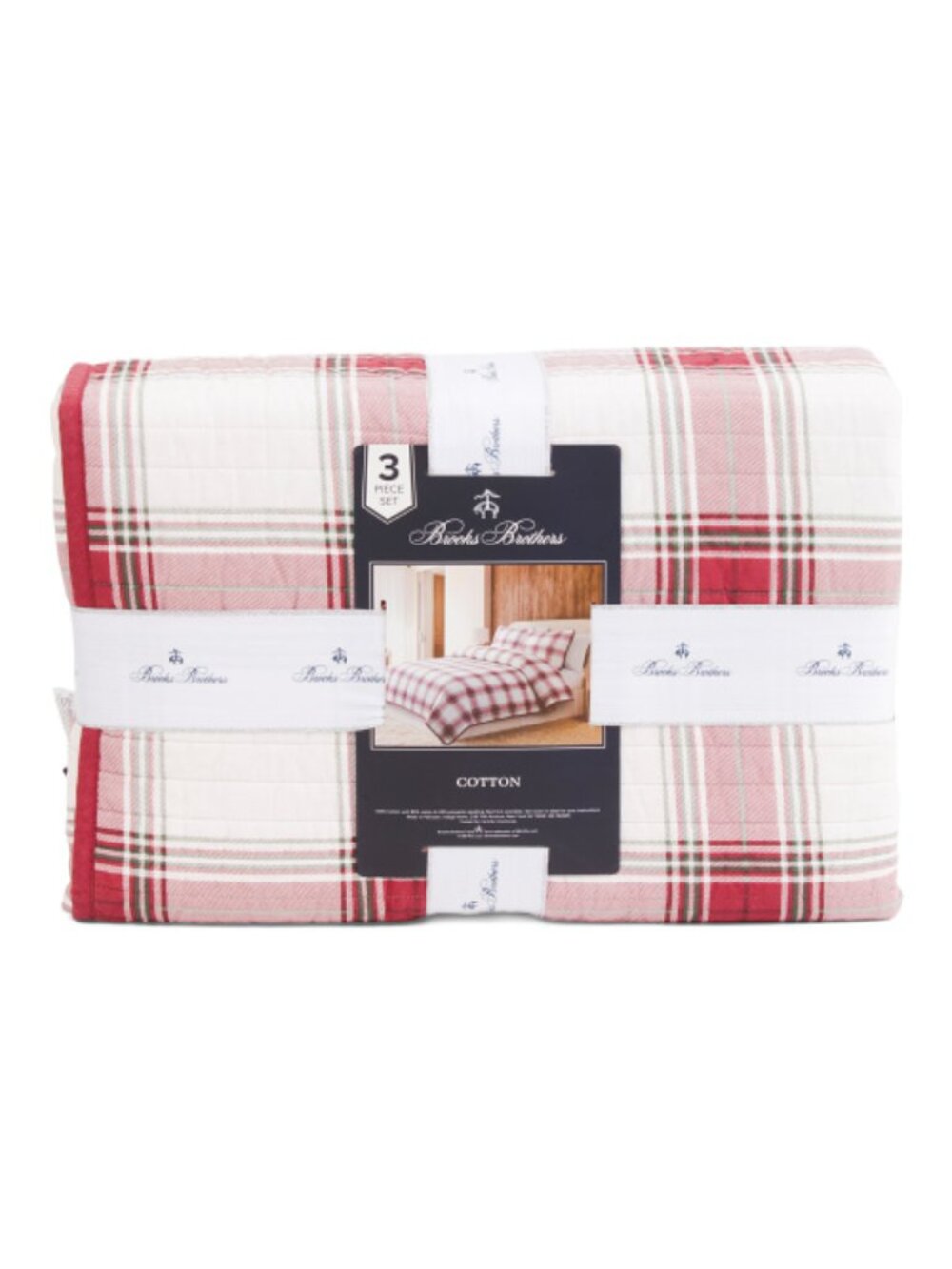 BROOKS BROTHERS 3pc Luella Plaid Quilt Set